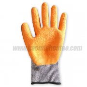 乳膠防切割手套5級，涂掌皺紋/褶皺處理